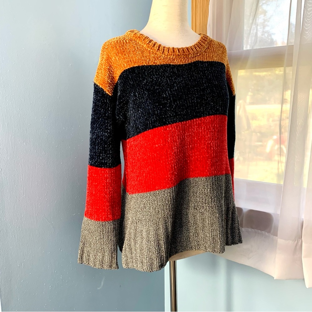 NWT Cotton Emporium Chenille Striped Sweater - Picture 7 of 8